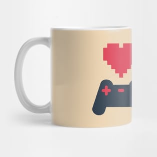 Minimalist Controller Love (Dark Blue and Red) Mug